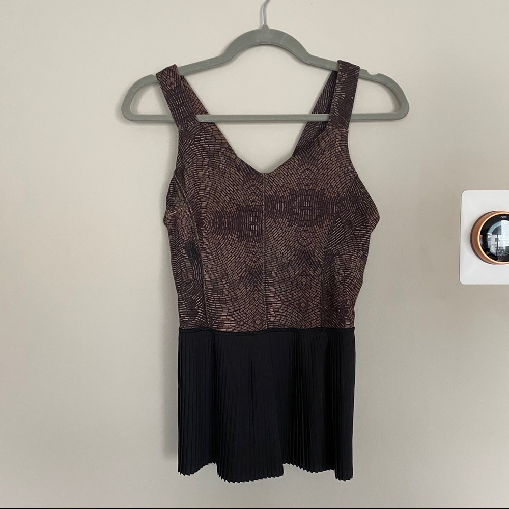 Lululemon Gold Goddess Pleated top
